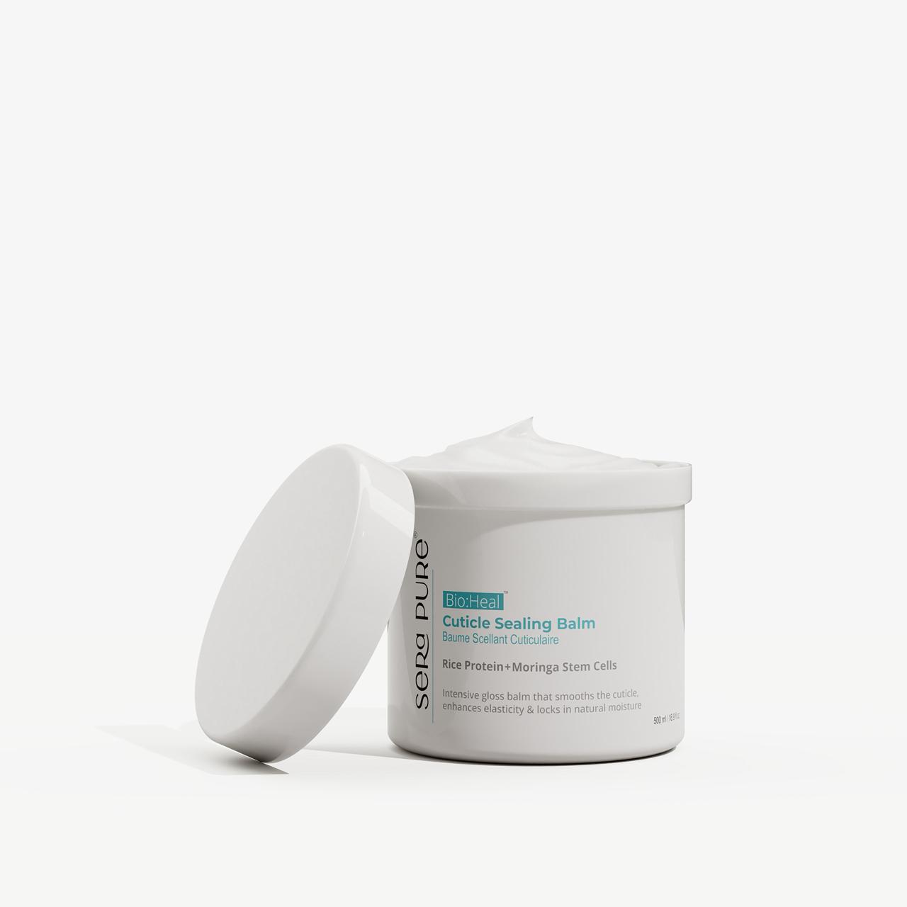 Serapure Cuticle Sealing + Gloss Balm Wheat Protein + Moringa Stem Cells For Chemically Treated Hair (500ML)