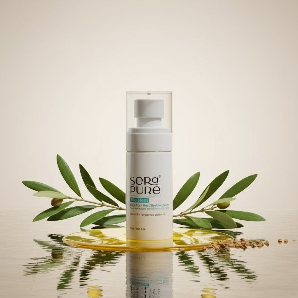 Serapure Humidity + Heat Shielding Serum  Olive Oil + Fenugreek Stem Cells (50ML)